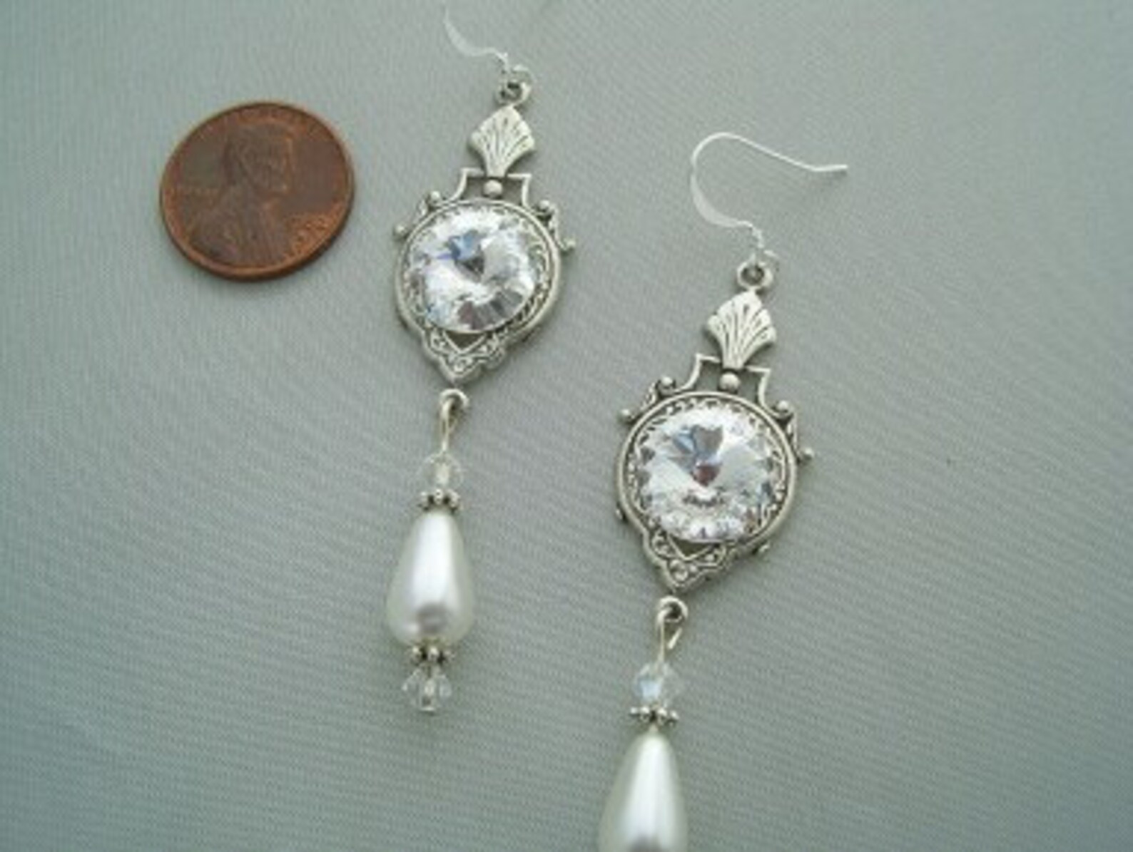 Crystal Chandelier Crystal Drop Silver Earrings Etsy