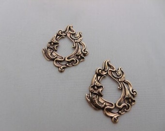 Chandelier earring findings Calla Lily floral Stamping Jewelry making jewelry finding anitque gold