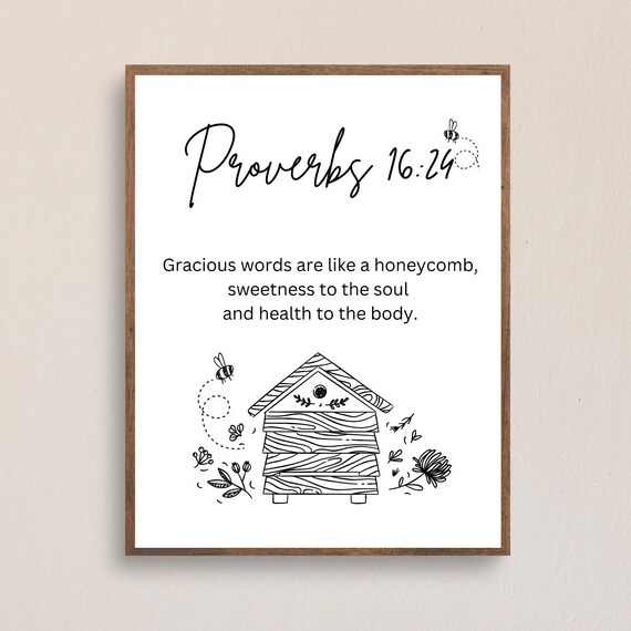 Gracious Words Are A Honeycomb {Poster} Gracious Words Are A Honeycomb {Poster}