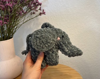 Amigurumi | Crochet pattern | Elephant | PDF Download | US and DE | easy | chenille | crochet toy | Baby gift | Mother's Day