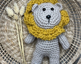 Amigurumi | Crochet pattern | Lion | PDF Download | US and DE | easy | cotton | crochet toy | Baby gift | Mother's Day