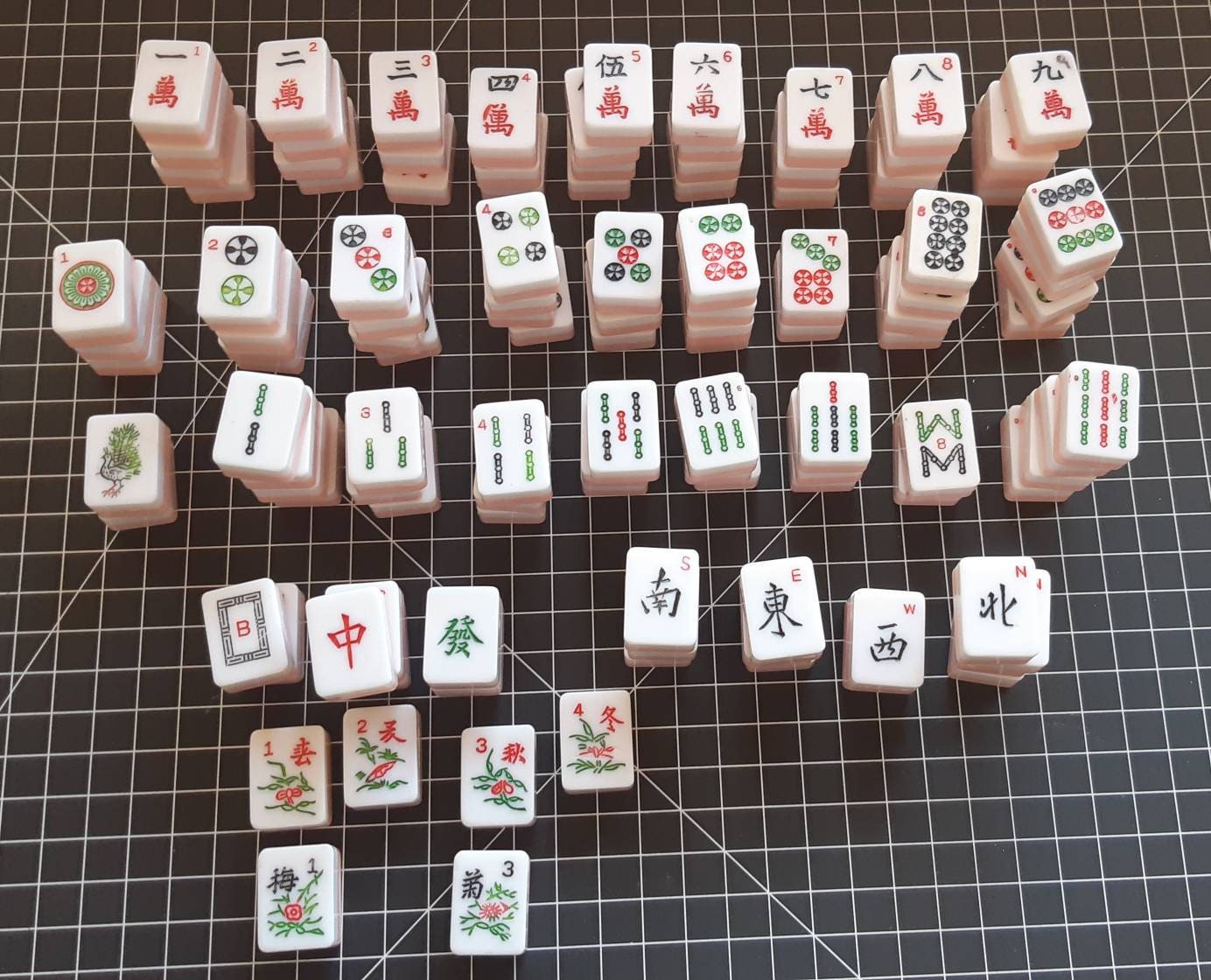 Game pieces cardboard mahjong tile pieces lot scrapbooking craft supplies