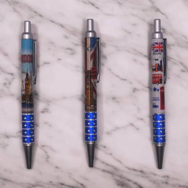 12 X LONDON BRITISH SOUVENIRS CROWN PENS ENGLAND PEN UNION JACK GIFT PEN UK PENS EUR 16,51 - IT - Foto 11