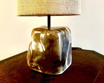 Unique serpentine lamp sculpture