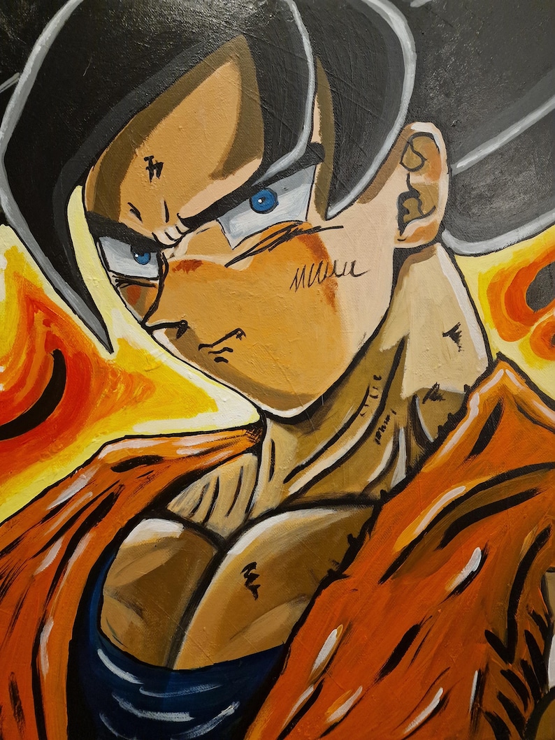 Original Painting Inspired by Goku, Dragon Ball. Anime Series. Fan Art ...