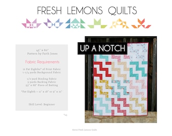 Modern Quilt Pattern - Up a Notch - PDF