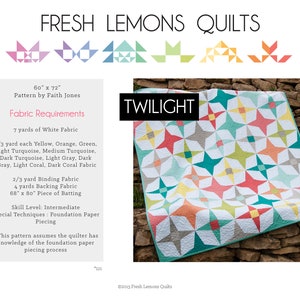 Modern Quilt Pattern - Twilight - PDF