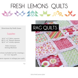 Sewing Pattern - Rag Quilt Instructions