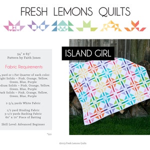 Modern Quilt Pattern Island Girl PDF image 1