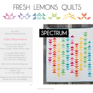 Modern Quilt Pattern - Spectrum - PDF