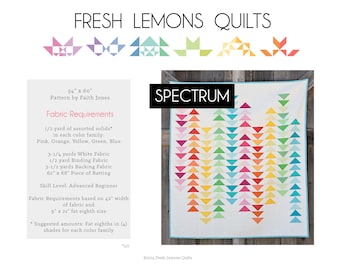 Modern Quilt Pattern - Spectrum - PDF