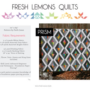 Modern Quilt Pattern - Prism - PDF