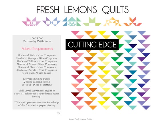 Modern Quilt Pattern Cutting Edge Pdf Etsy Modern Quilt Pattern Cutting Edge Pdf Etsy