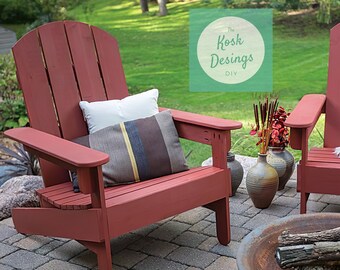 DIY Outdoor chair plans, Garden chair plans, Outdoor furniture, PDF plans, patio chair plans, DIY Chair Plans, Modern Adirondack Chair