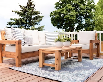 PDF Download, DIY Outdoor sofa, Outdoor Sofa, PDF plans, , Ergonomic patio bench, Beginner patio bench, Outdoor seating plan, Sofa Plans