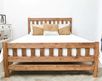 Modern Luxury Bed Build Plans, DIY Bed Frame With Storage, PDF Download, DIY Queen Bed With Storage Plan, Queen Bed For Beginners