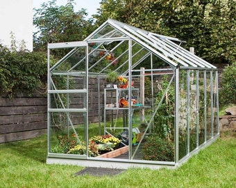 PDF Download, DIY greenhouse plan 6x7, Medium sized DIY greenhouse plan, Beginner greenhouse plan, Polycarbonate sheet greenhouse