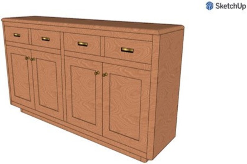 DIY Sideboard Plans, PDF Download, DIY Console Plan, Easy Wood