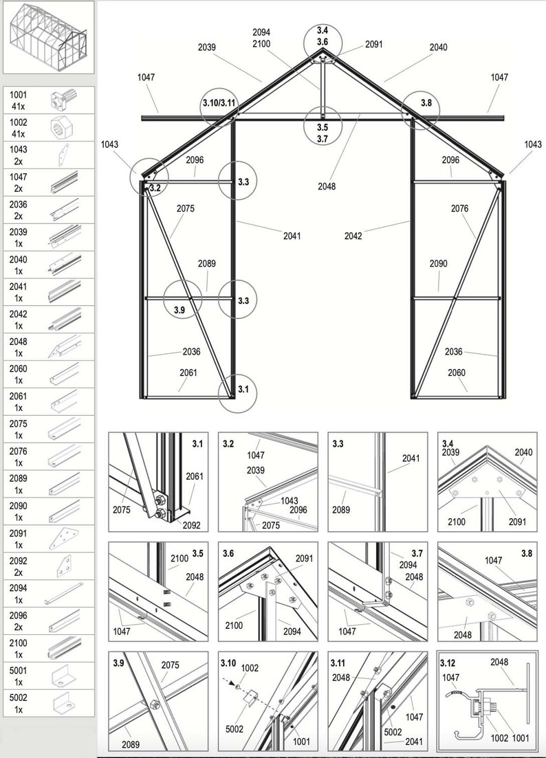 PDF Download, DIY Greenhouse Plan, Medium Sized DIY Greenhouse Plan ...