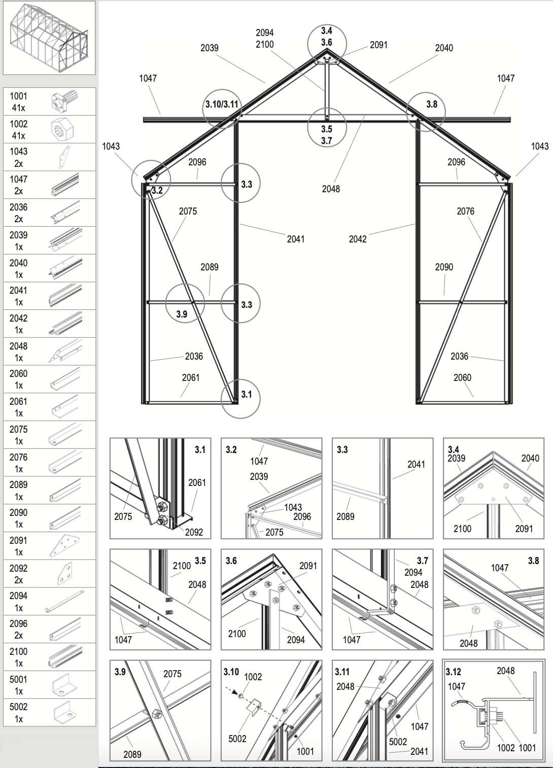 PDF Download, DIY Greenhouse Plan, Medium Sized DIY Greenhouse Plan