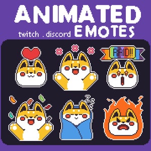 ANIMATED Shiba Inu Pixel Emotes Twitch Emotes / Discord Emotes / Twitch Badges / Dog Emotes / Animated Emotes / Pixel Emotes / image 2