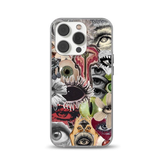 Artistic Evil Eye Phone Case  Trippy, Eyeball Style Cover for iPhone 17  16, Google Pixel 10 9, Samsung Galaxy S25 Fe