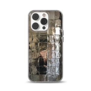 Silberne Chrom Handyhülle — Tiles, Metalic Style Cover für iPhone 17 16, Google Pixel 10 9, Samsung Galaxy S25 Fe