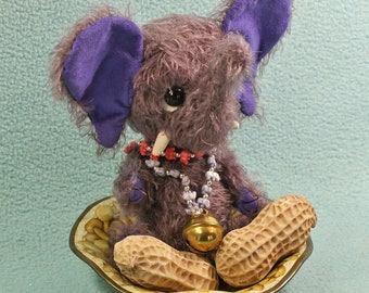 Patsy Pachyderm  Mohair Artist Bear Friend  Jointed Purple