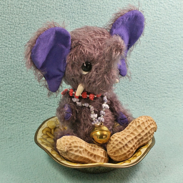 Patsy Pachyderm  Mohair Artist Bear Friend  Jointed Purple