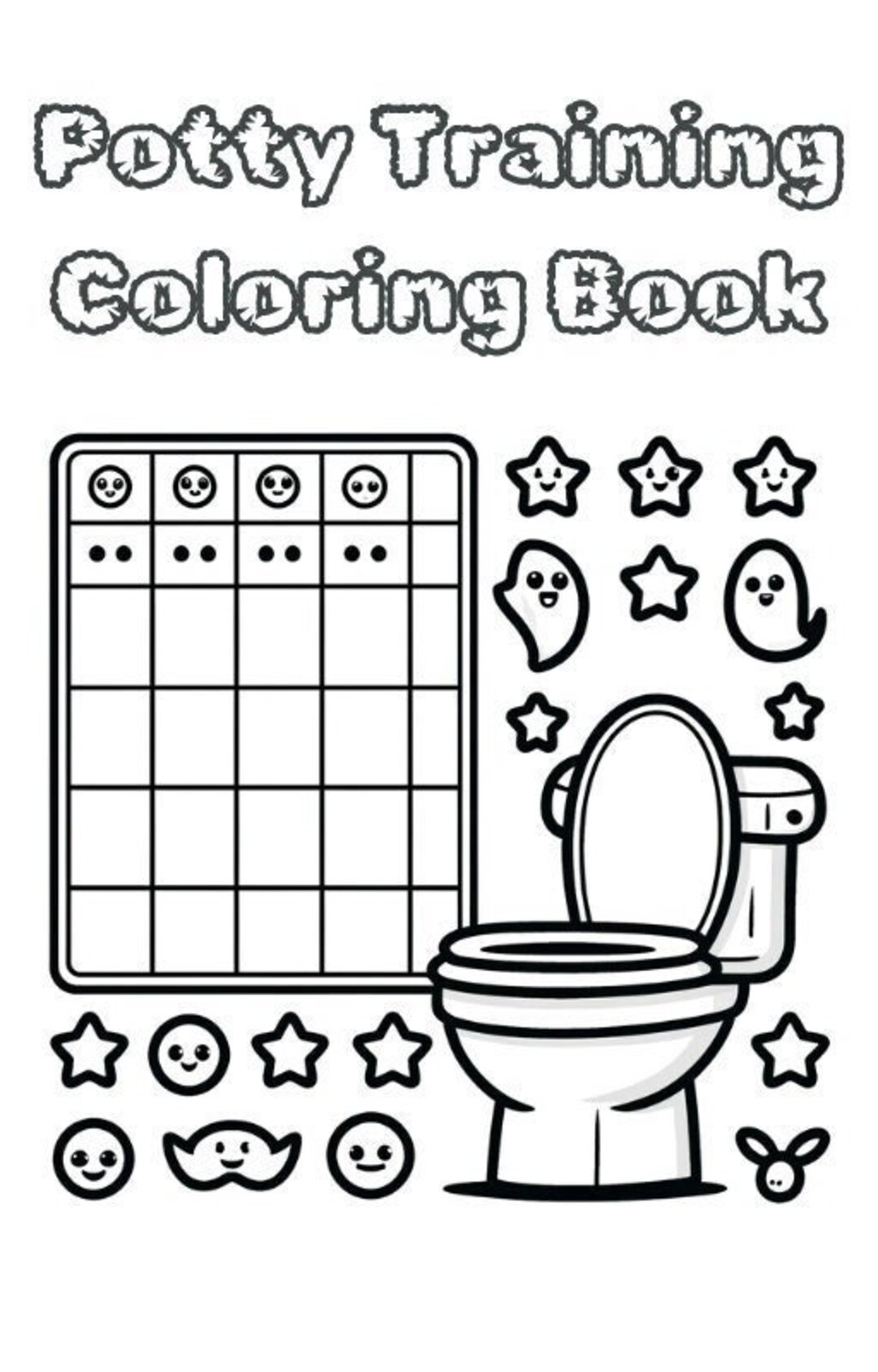 Potty Training Coloring Book Etsy