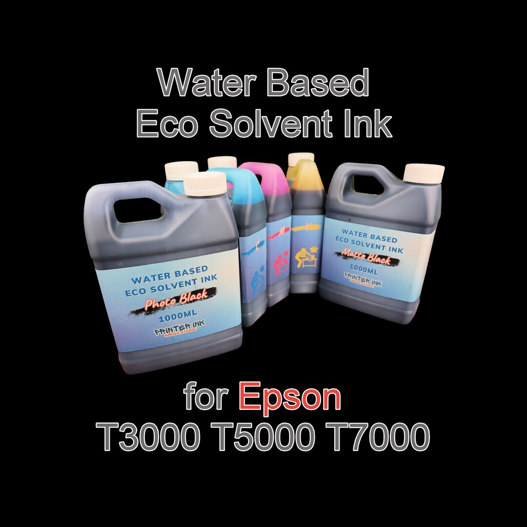 Water Based Eco Solvent Ink 5 1000ml Bottles for Epson T3000 T5000