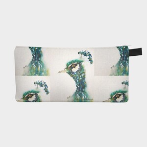 Bolsa carteira pequena Peacock Cosmetic Clutch por Bonnie Karr~Schuerhoff