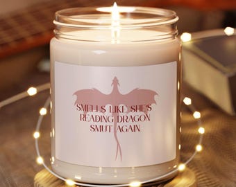 Dragon Smut Romantasy Candle, Book Lover Gift