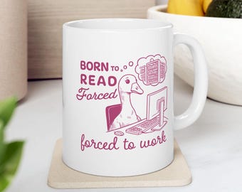 Funny Goose Coffee Mug, Book Lovers Gift, Work Humor