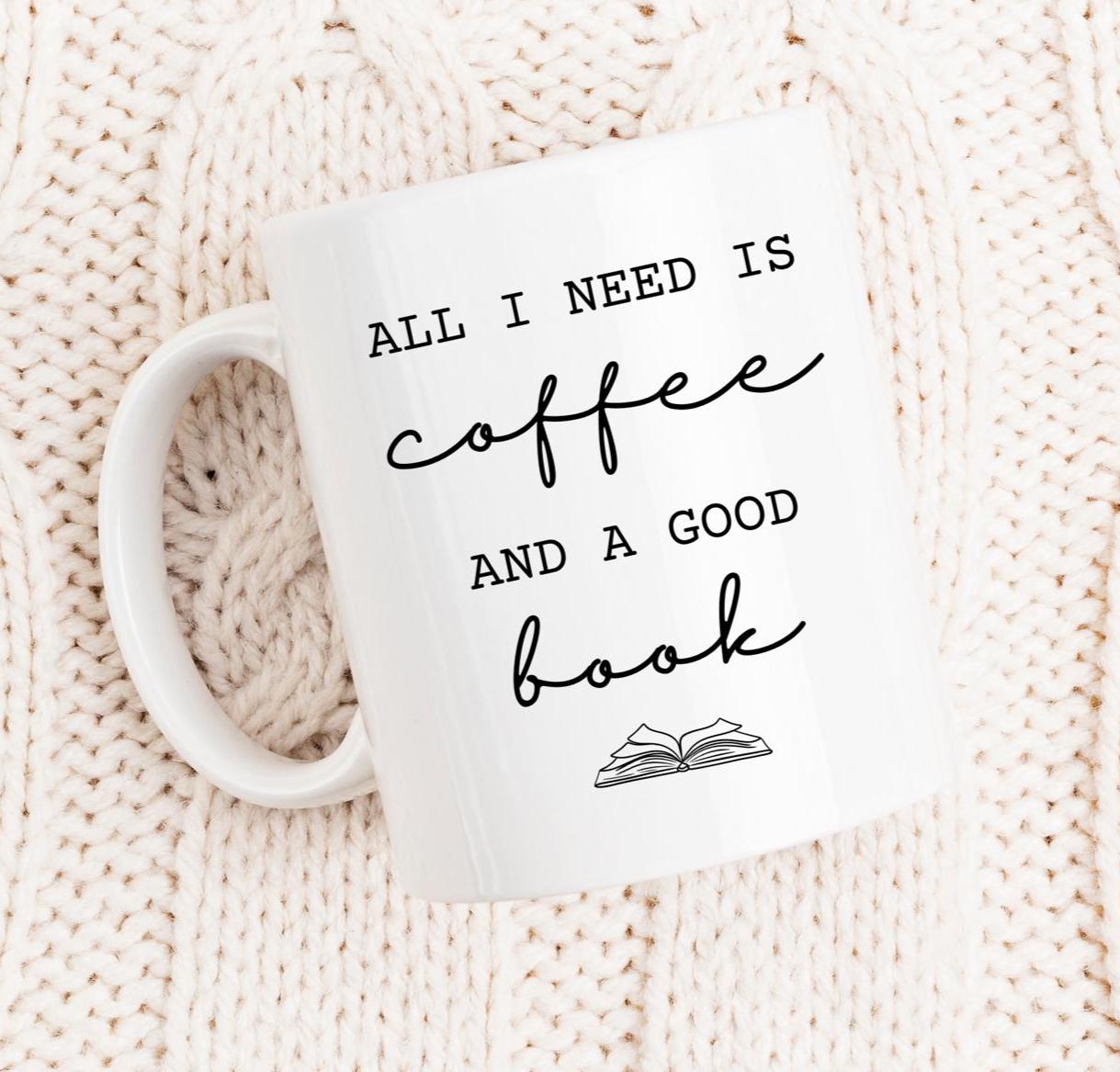 Coffee and a Good Book Mug, Book Lover Gift