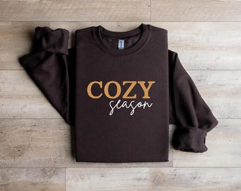 Cozy Season Crewneck Sweatshirt, Soft Holiday Graphic