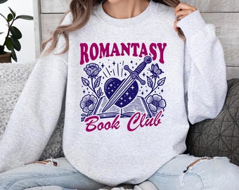 Romantasy Book Club Sweatshirt, Bookworm Crewneck