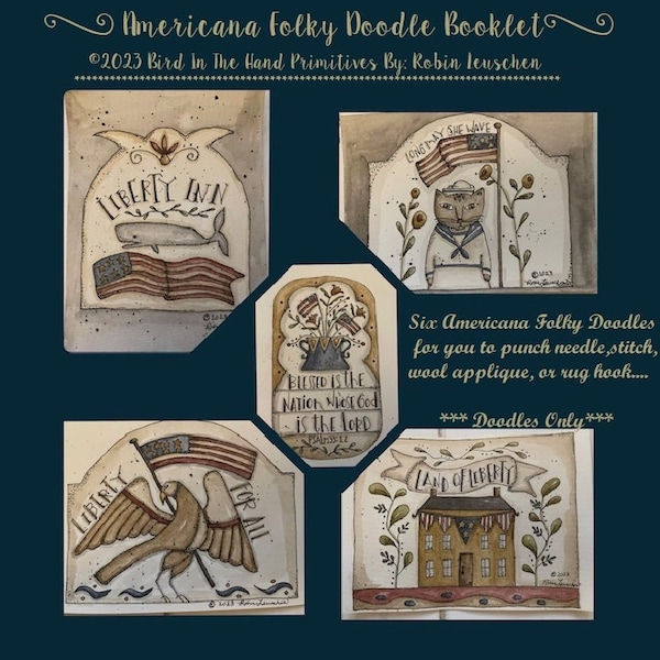 Americana Folky Doodle Booklet
