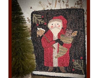 Special Delivery Santa Punch Needle Pattern Paper