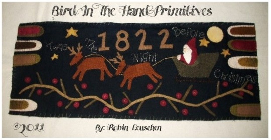 Twas the Night Before Christmas Wool Applique Pattern - Etsy