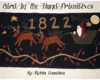 Twas The Night Before Christmas Wool Applique Pattern