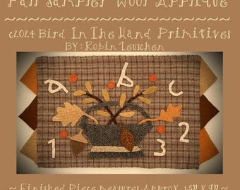 Fall Sampler Wool Applique Pattern