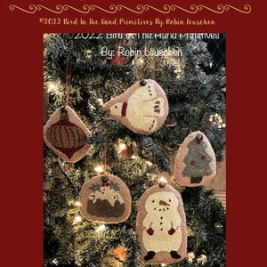 Merry Medley Ornaments Punch Needle Pattern