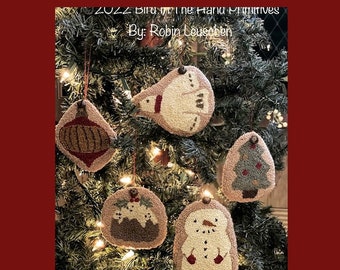 Merry Medley Ornaments Punch Needle Pattern