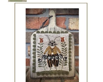Bunny and Banner Punch Needle Pattern