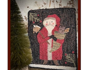 Special Delivery Santa Punch Needle Pattern Digital