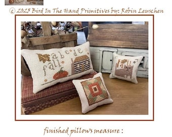 Fall Trio Cross Stitch Pillows Pattern Paper