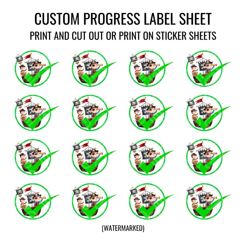 Pirate Reward Charts for Kids 5 Unique Printable Reward Charts for Behavior &amp; Chores ...