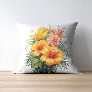 Watercolor Hawaiian Flowers Clip Art Bundle: Floral & Palm Illustrations (Digital Download). image 8