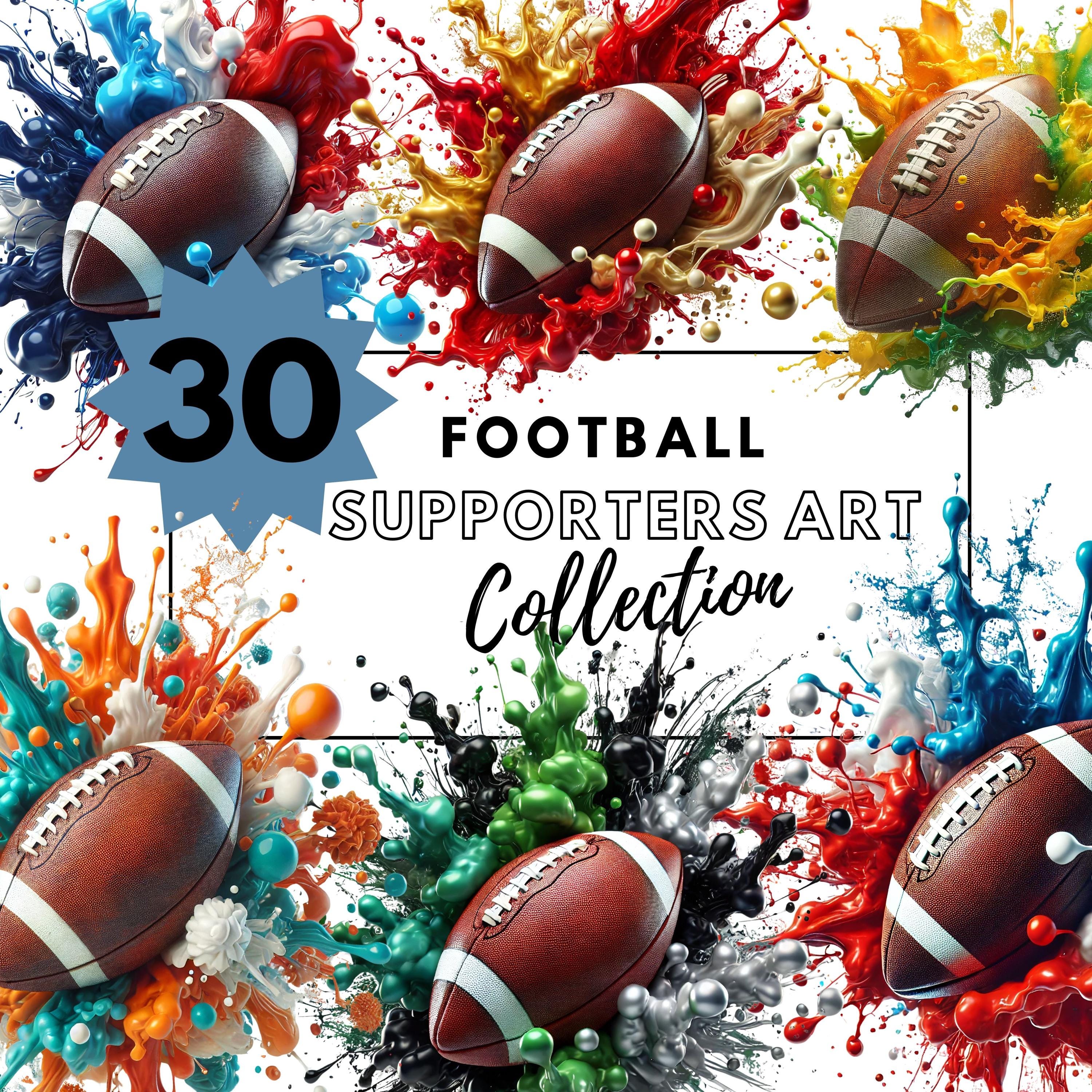 Football Splash Art: Team Colors PNG Clipart (digital Download). - Etsy